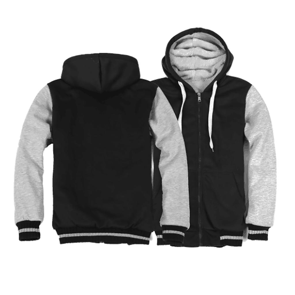 Men's Pullover Winter Workout Fleece Hoodie Jackets Full Zip Wool Warm Thick Coats
