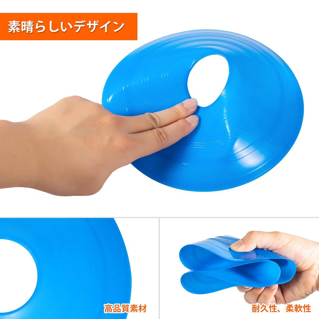 Jessfar Marker Set of or Soft PE Thick Color Cones for and Compact and Perfect for Practice and Includes a Storage Cones, 10, 25, 50, Training,