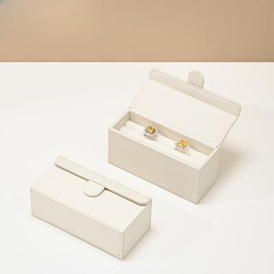 Neue Samt- & PU-Leder-Ringschachtel, Hochzeitsantrag Paar-Ringe Geschenkbox, Schmuckaufbewahrungskoffer