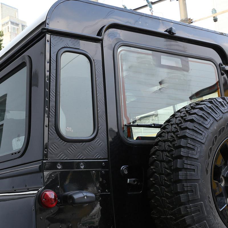 For Land Rover Defender 2004-18 Exterior Details Alloy Black Car Tailgate Roof Trim Panel Car Exterior Modification Accessories