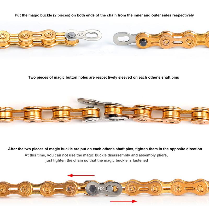 Cheie cu buton de eliberare rapidă pentru lanțul bicicletei, oțel, pentru instalare și demontare lanț de bicicletă, buton de eliberare rapidă, capăt cablu, clemă