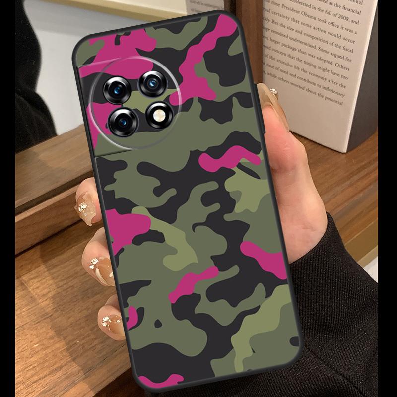 Camouflage Army Case For OnePlus 15R 13R 13T 12R 15 13 12 11 10 Pro 10T Nord CE 3 4 Lite N20 N30 Nord 5 Cover