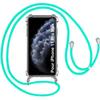 Crossbody Case - eFConnection - iPhone 11 Pro Max - Soft - Transparent-green - Lightweight