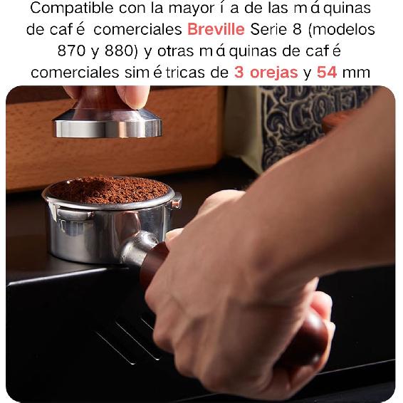 

54 мм Бездонный портафильтр, Портафильтр из нержавеющей стали для кофемашин 8-й серии с корзиной фильтра 54 мм, Совместим с 870, 880 (Тип