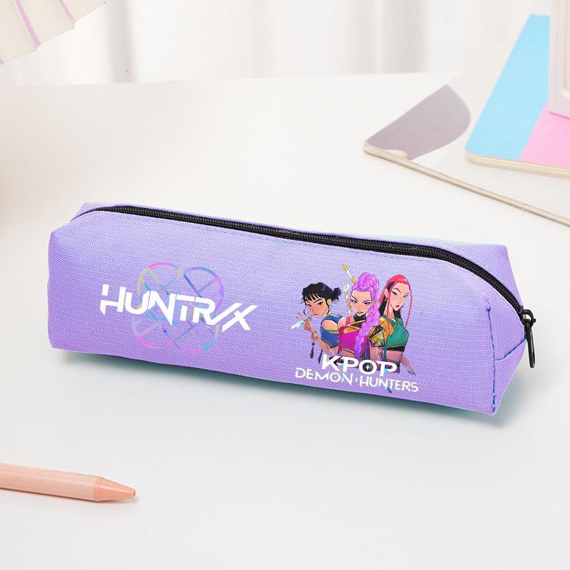 K-pop Demon Hunter Girl Group Pencil Case - Cartoon Oxford Cloth Stationery Bag for Primary School Students