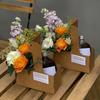 10PCS Kraft Paper Bouquet Wrapping Bag Coffee Cup Bag Flower Bag Handheld Flower Box  Weding Party