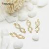 Small Infinity Connectors Pendants For Jewelry Making,14K Gold Plated Brass Infinity Charms Accessories DIY Jewellery Supplies