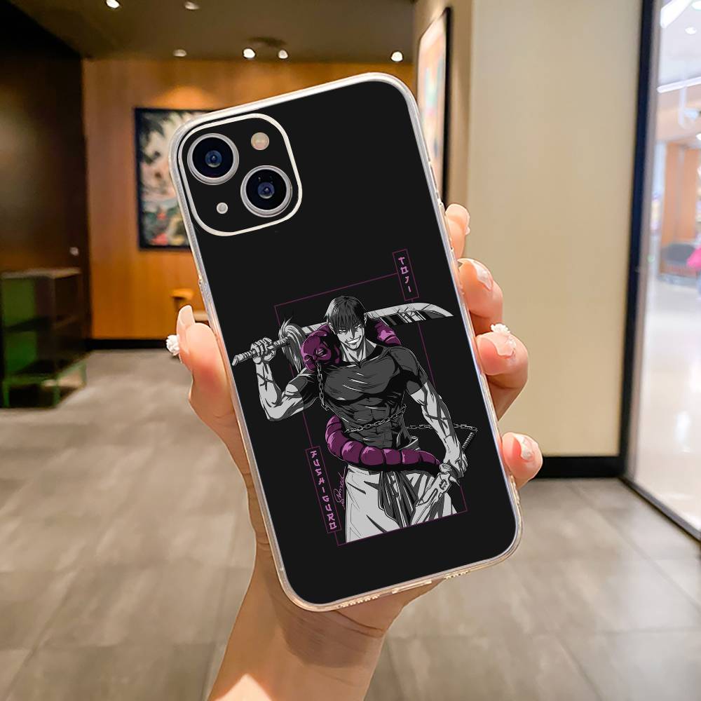 Charismatic villain-Fushiguro Toji Phone Case For iPhone17,16,15,14,13,12,11 ,Pro Max,16/15/14 Plus Transparent Cover