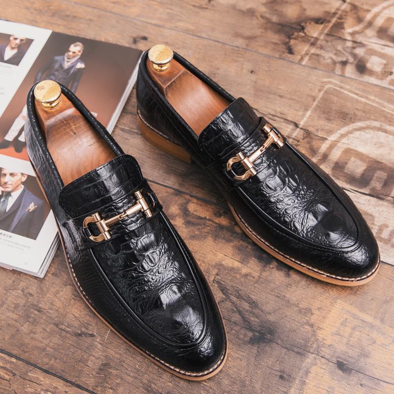 Trend Social Genuine Leather Shoes Men Wedding Party Office Genuine Leather Mens Dress Shoes Classic Daily Formal Business Footwear For Men Shoes