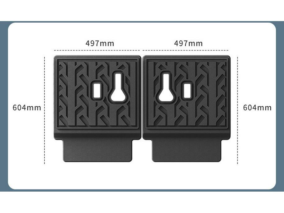 Maßgeschneiderte TPE-Boden- und Kofferraummatten für BYD Tang L 25, einschließlich Rückenlehnenmatten.