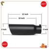 Durable-3 Inch Black Exhaust Tip, 3 Inch ide Diameter Exhaust Tailpipe Tip For Truck, 3 X 4 X 12 Inch Bolt/Clamp On Design