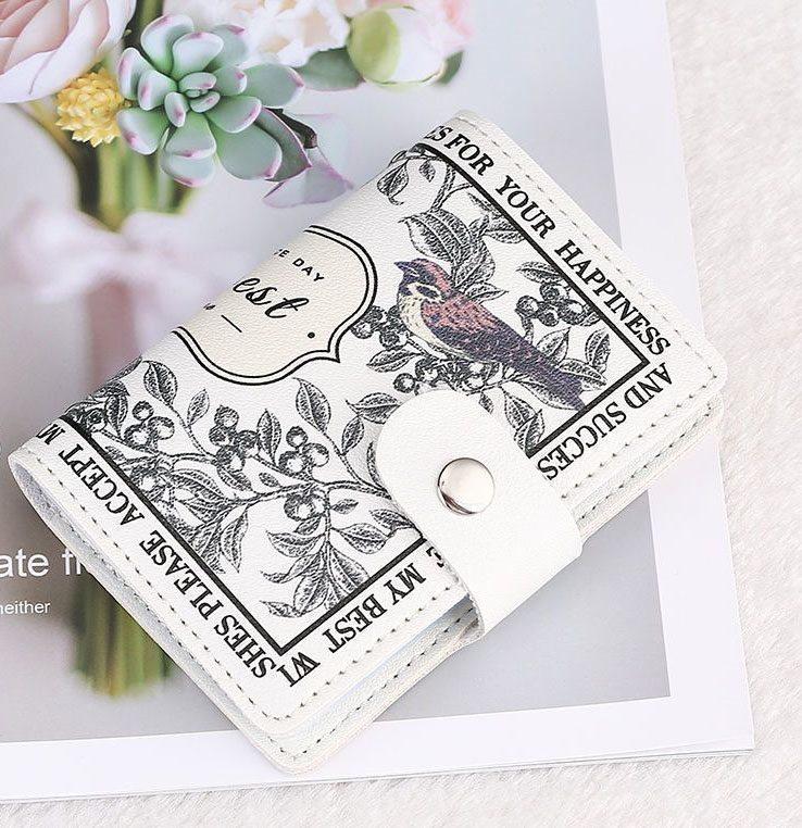

1pcs Flower card bag, male anti demagnetization multi slot bank card bag, storage bag, female card bag, ID bag, large capacity