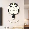 Clock Decorative Unique Home Decor Gift Funny Wall Cute with Wagging Tail for Kids