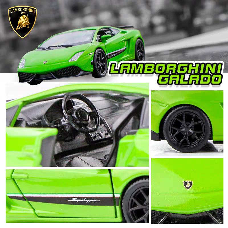 5 Inch Metal Car Simulation Diecast & Toy Vehicle Lamborghini LP570-4 Gallardo Supercar RMZ City 1:36 Alloy Model Gifts For Children