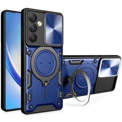 Case for Samsung Galaxy A34 5G - Shockproof - Navy Blue - Sliding Camera Protection - Rigid