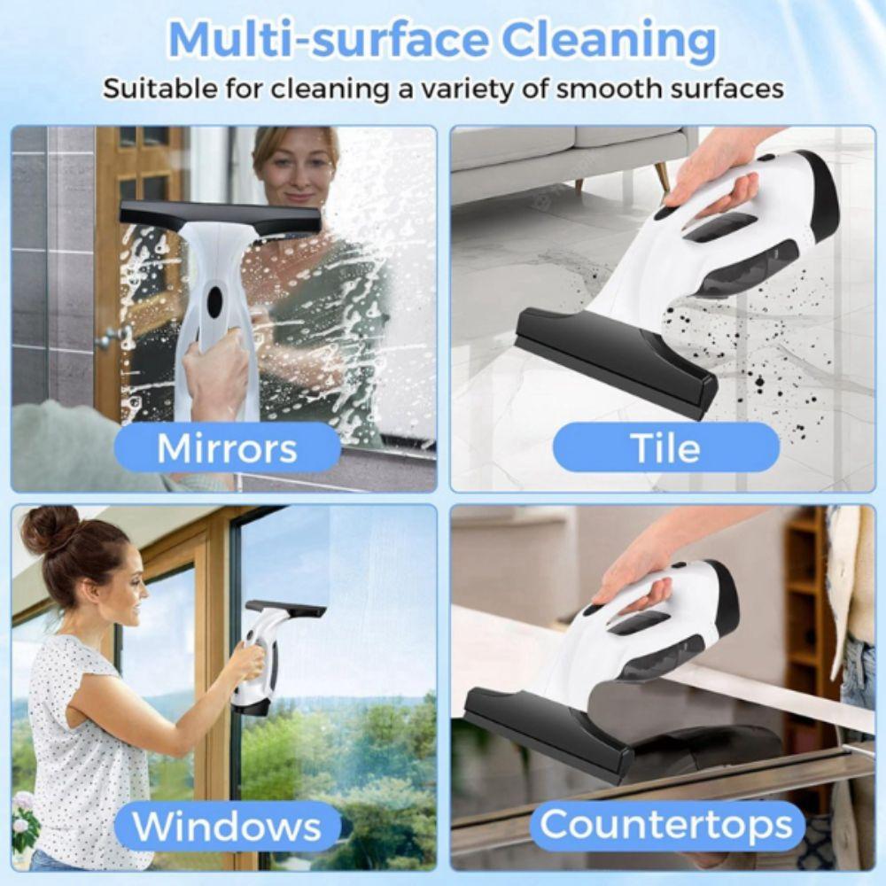 Water Spray Function Electric Window Cleaner Portable Design Window Vacuum Cleaner  Home Use