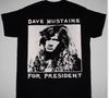 Maglietta Retro Dave Mustaine Megadeth For President Nera Unisex S-5XL
