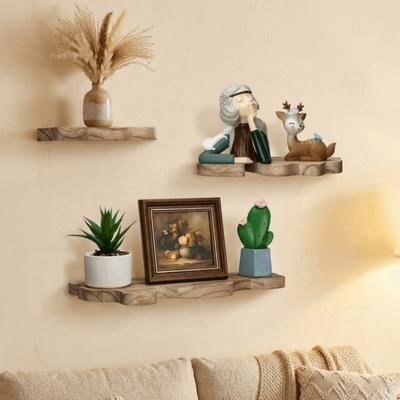 Rustic Multi-Layer Floating Shelf Wall Mounted Picture Display Rack Plant Stand  Over Toilet