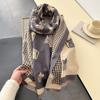 Poncho Luxury Houndstooth Winter Cashmere Pashmina Shawls Lady Wraps Warm Scarves Design Print Female Foulard Stoles Scarf