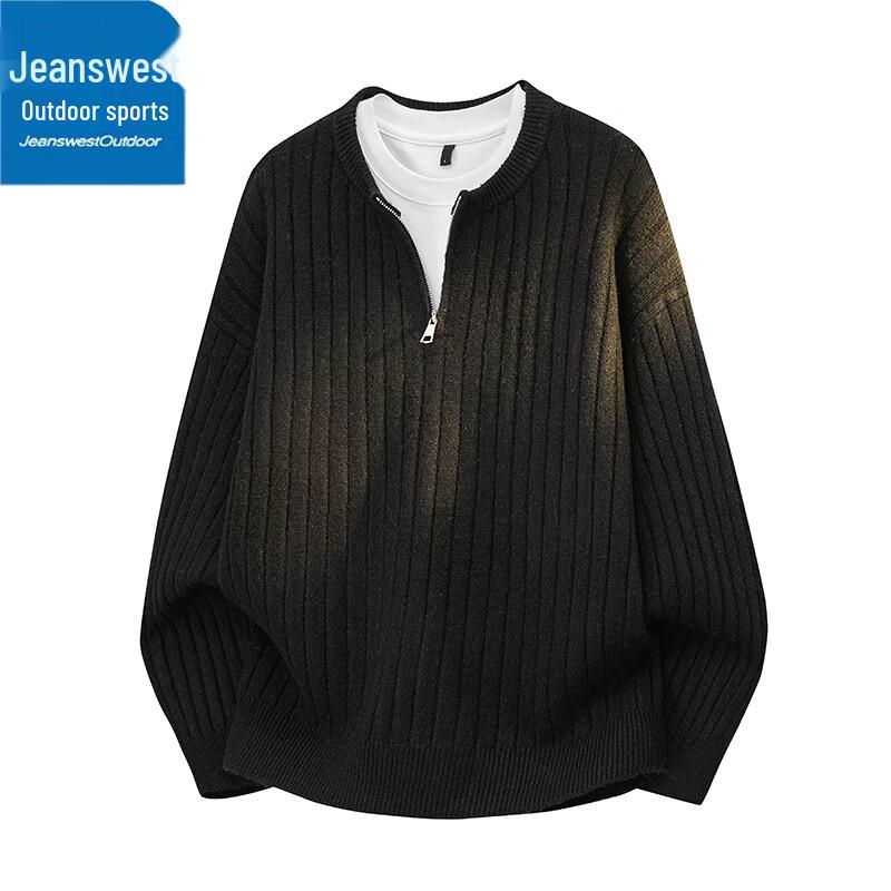 Мужской вязаный свитер Jeanswest с эффектом двух изделий M