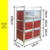 Vintage Cupboard: Floor-Standing Kitchen Cabinet with Shelving and Doors for Dishes and Utensils Storage