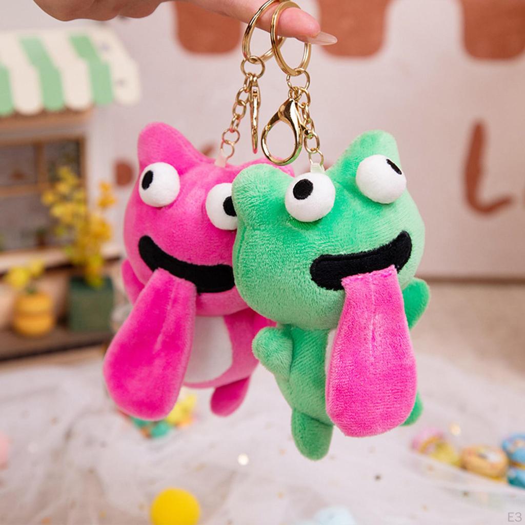 Cute Keychain Frog Plush Key Hanging Decors Handbag Pendant Car Bag Green