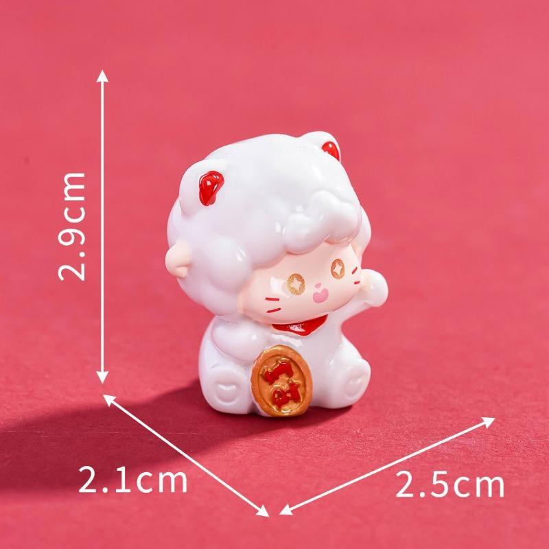 2027 Chinese Zodiac Goat Lunar Diy Animal Fairy Home Garden Decoration Miniature Items Figurines Ornaments Room Decor