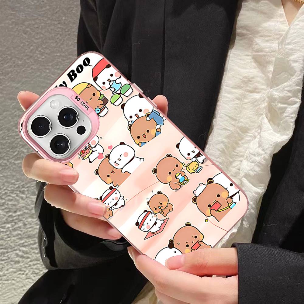 Cute Bubu Dudu Phone Case For IPhone 17 16 15 14 11 12 13 Pro Max Pro Plus Colored Silver Cover