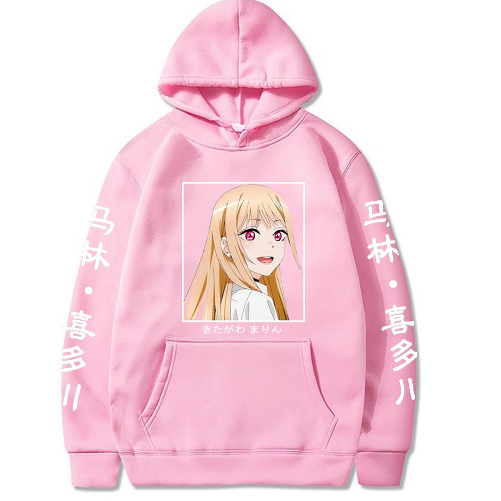 Women Autumn Winter Sportswear Marin Kitagawa Anime Hoodie Ultra Long Sleeved Street Sports Fleece Jogging Sweatshirt