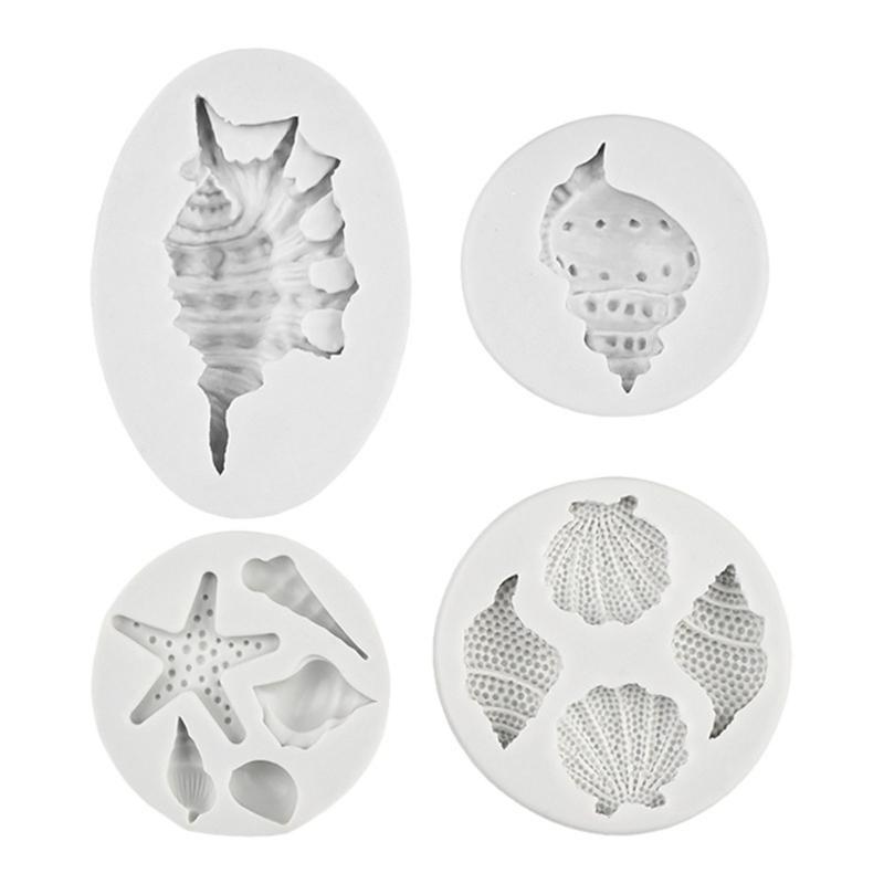 Pack of 4 Silicone Molds for Cake Cookie Chocolate and Candy Crafting Dessert Baking Tool Heat Resistant Fondant Mold