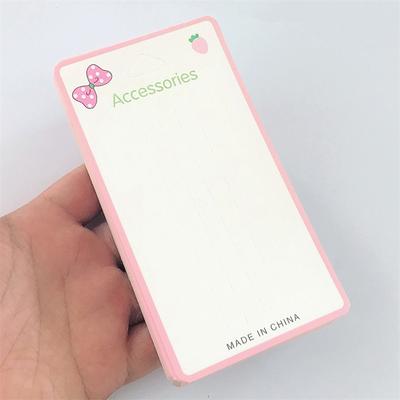 50Pcs Pink Bow Display Cards For Hair Claw Clip Paper Card Headdress Package Card Hair Decoration Diy Jewelry Package Cardboard