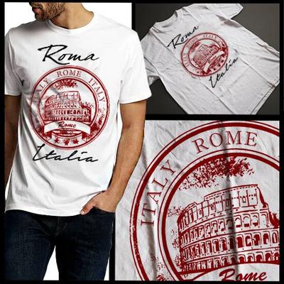 Rome Italy Colosseum T-Shirt Italian European Tourist Vacation Roma Italia New