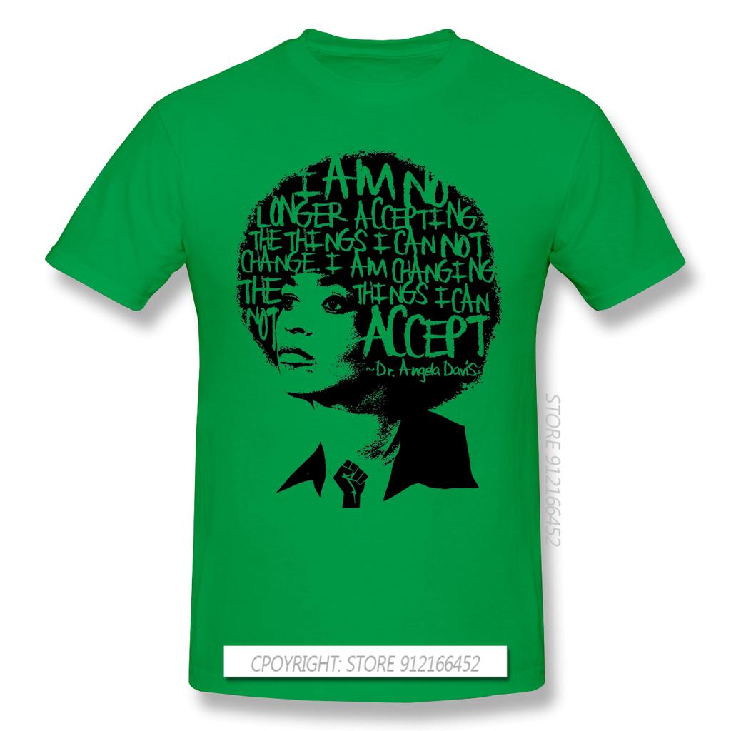 ANGELA DAVIS LO DIJO MEJOR Camisetas Negras de Manga Corta Novedad para Hombre Black Lives Matter Anonymous Ropa de George Floyd