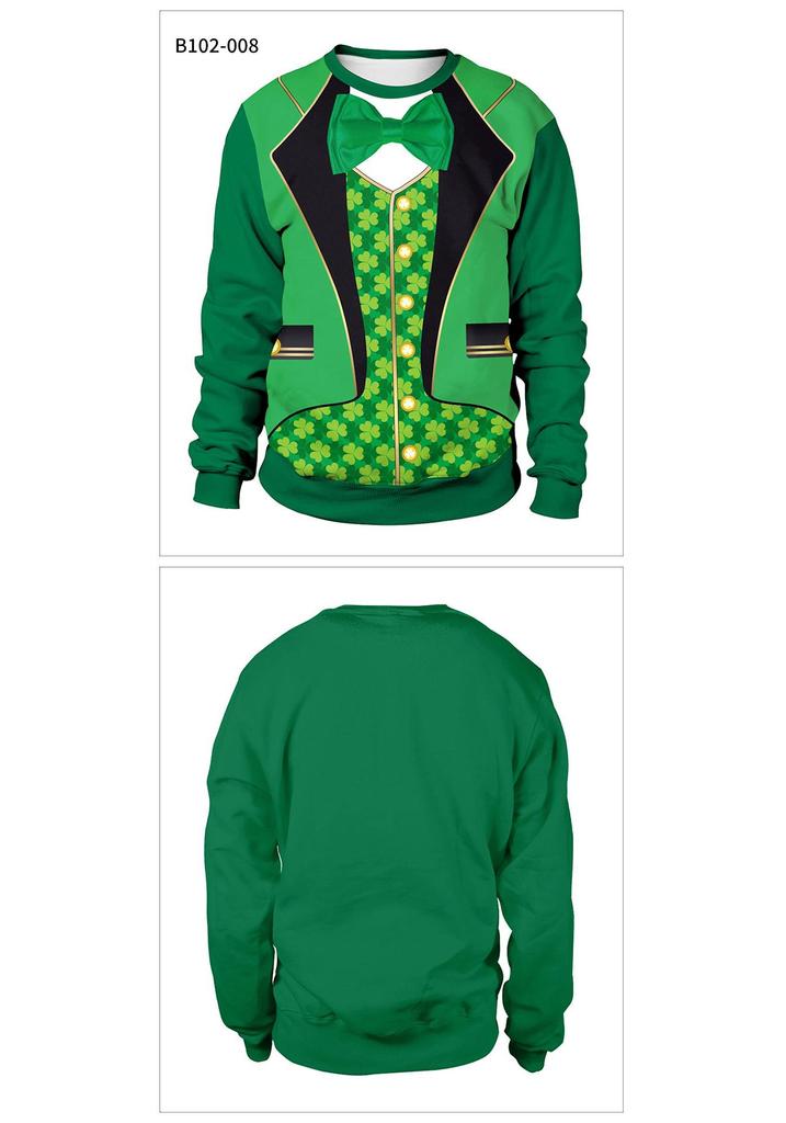 St. Patrick's Day Green Hat Irish Festival 2026 Spring New Year Couple T-shirts & Hoodies for Men