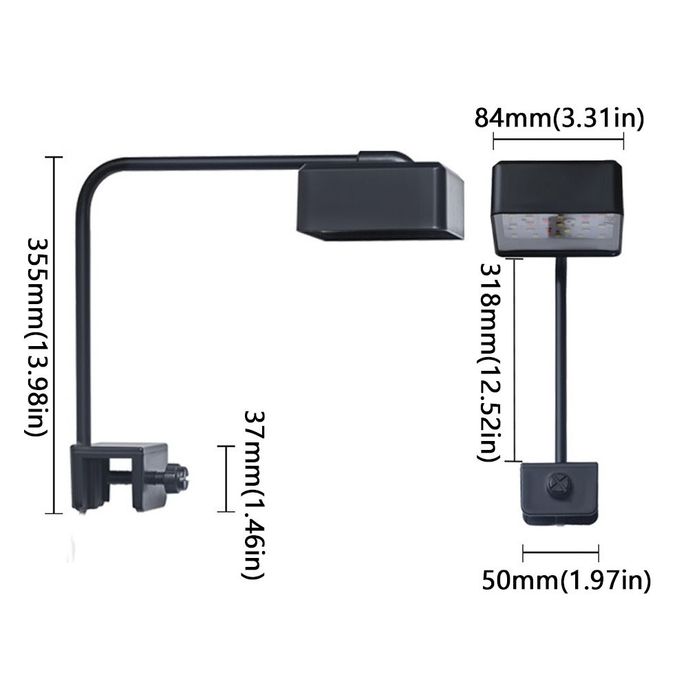 3 Color Modes Fish Tank Clip Lamp Waterproof Plant Grow Light LED Aquarium Light Marine Aquarium