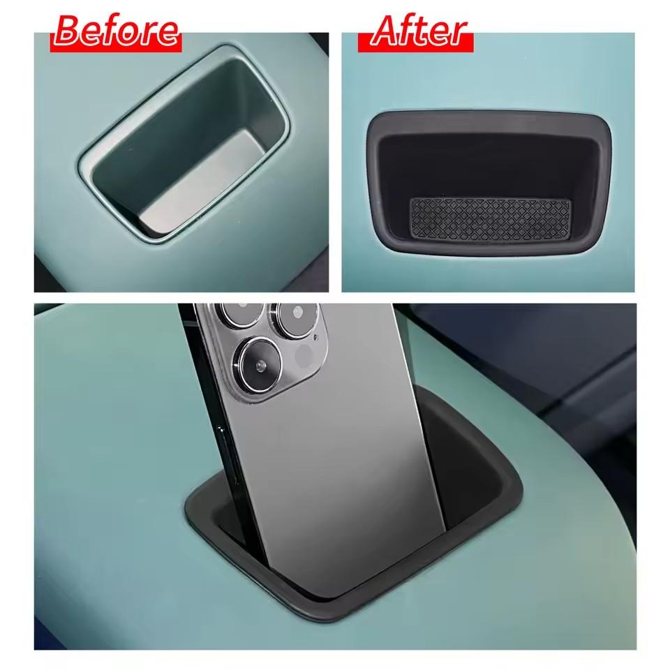for ZEEKR X Center Console Rear Row Armrest Storage Box Central Tray Organizer Tidying Car Interior Accessories Silicone