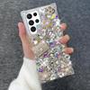 Compatible with Galaxy S25 Ultra Case Cute Bling Glitter 3D Rhinestone Diamond for Women Girls Crystal Girly Handmade Flower Gem Fashion Luxury Shiny