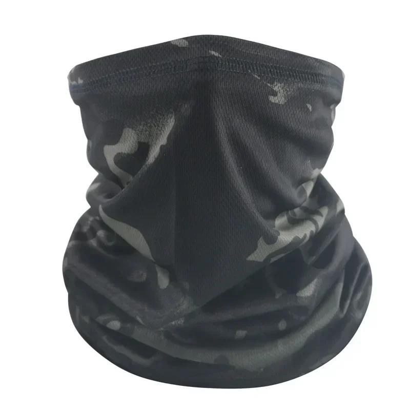Camo maszk nyak lábszárvédő Arc Bandana Nap Cool Lélegző Kerékpározás Túrázás Camping Tube Sál Férfi Női gray