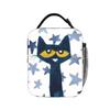 Pete the Cat  Insulated Lunch Bags Portable Cartoon  Reusable Cooler Bag Tote Lunch Box College  Travel Men Women