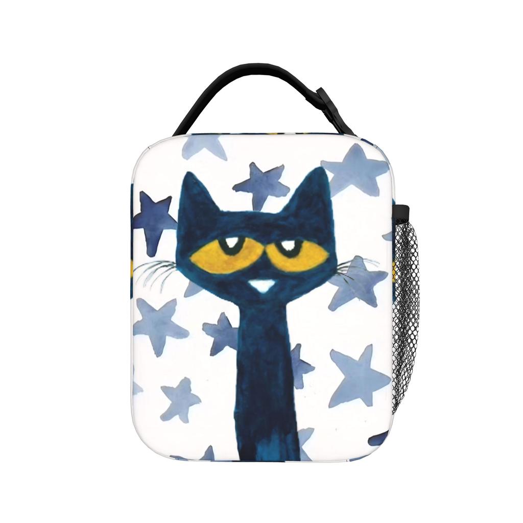 Pete the Cat  Insulated Lunch Bags Portable Cartoon  Reusable Cooler Bag Tote Lunch Box College  Travel Men Women