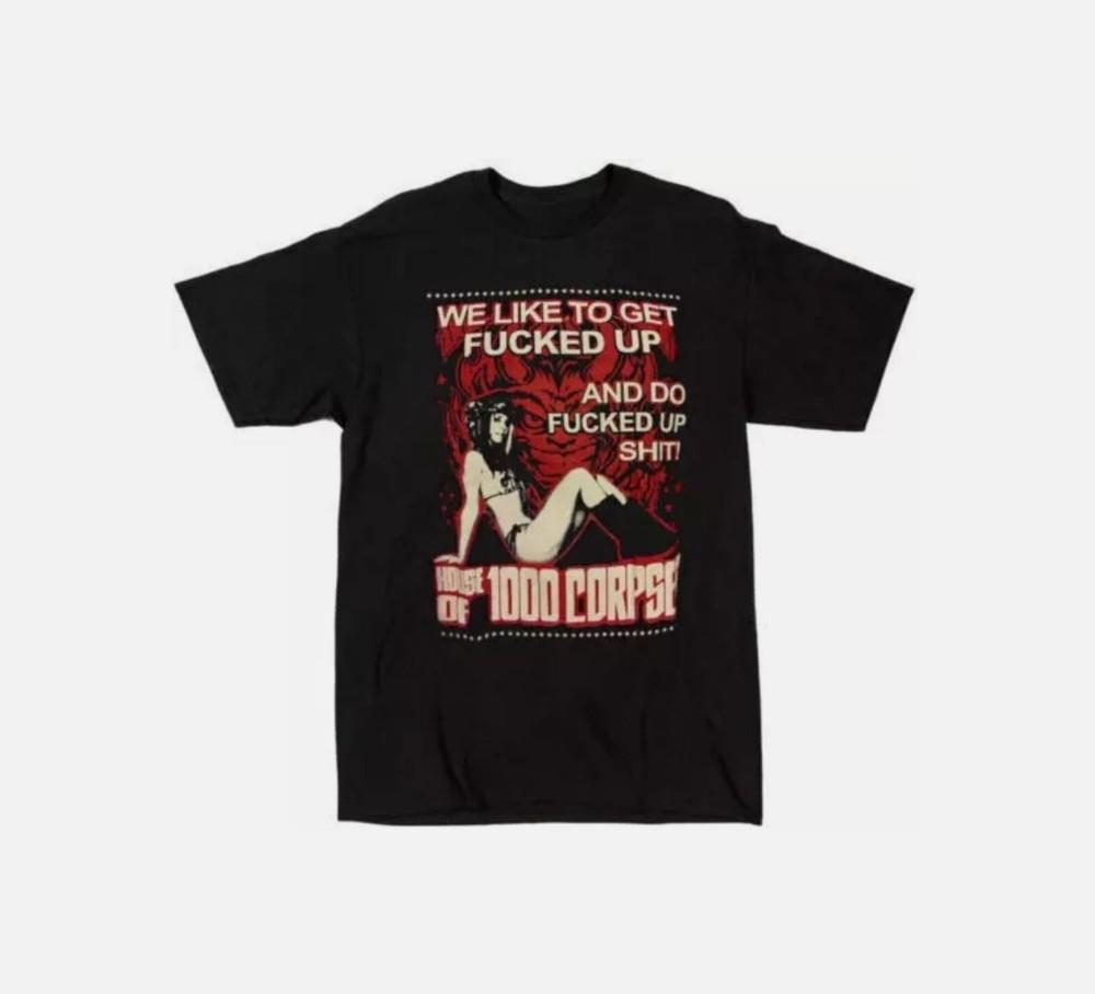 House Of 1000 Corpses Horror Movie T-Shirt Black Unisex Unisex T-Shirt L