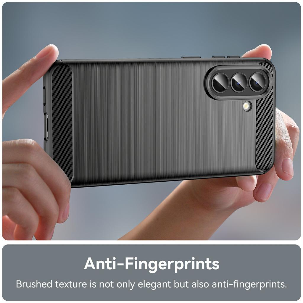 For Samsung Galaxy A57 5G Case Protective Phone Cover Carbon Fiber Texture Brushed