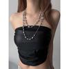 European and American Personalized Ins Style Five-Pointed Star Pearl Chain Long Necklace Female Minority Fashion Elegant Twin Clavicle Chain
