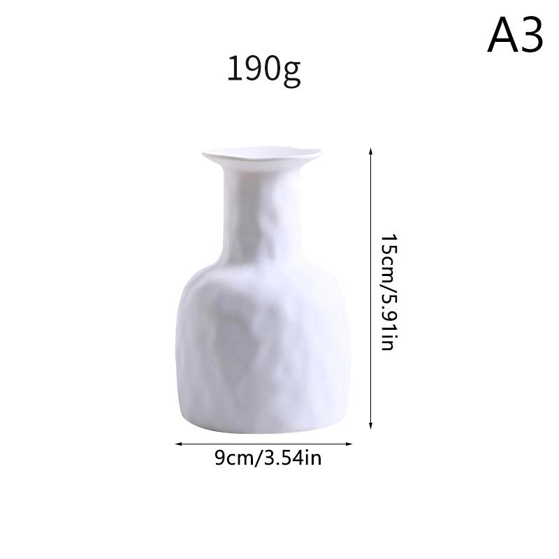 Modern Simple Imitation Ceramic Art Vase Dried Flowers Flower Arrangement Ornaments Living Room Tv Cabinet Bedroom Desktop Decor