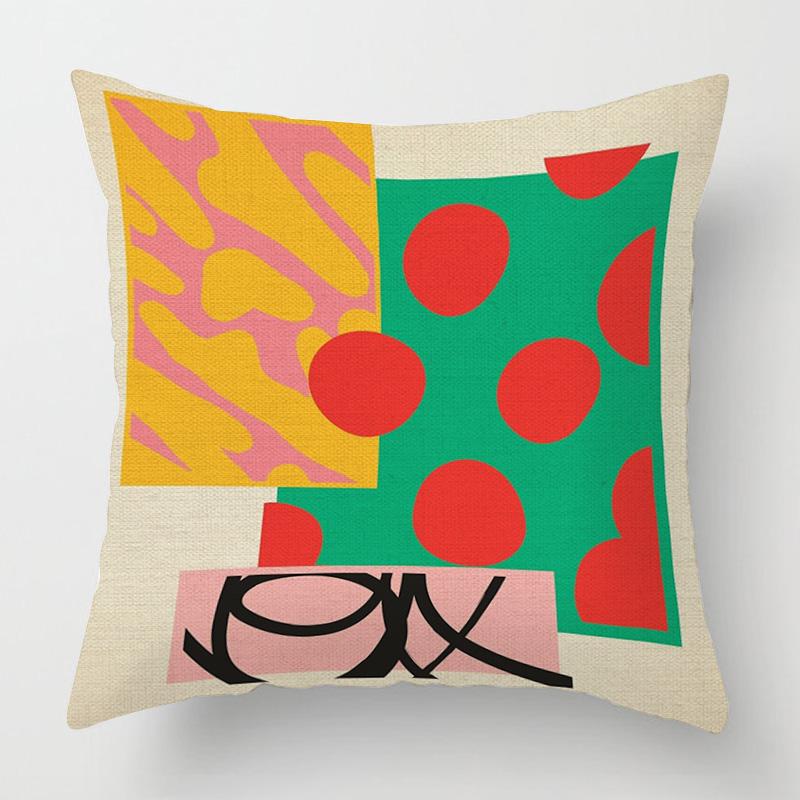 Home Decor Colorful Abstract Pattern Digital Print Pillow Pattern Cushion Cover Suitable For Sofa Bedroom Car Pillow Cover