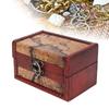 Malá dřevěná úložná krabička otevírací na klapku, vintage organizér na šperky a suvenýry, pouzdro, domácí dekorace