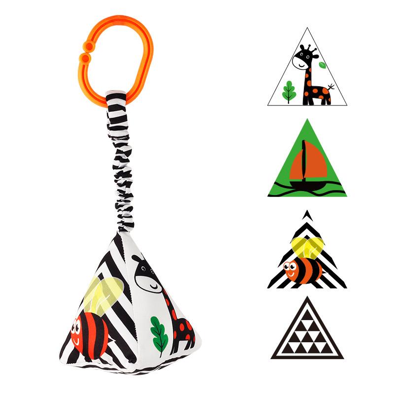 Non-Toxic Baby Newborn Crib Hanging Rattle Toys Early Development For 0-12 Months High Contrast Black And White Learning Education Toy