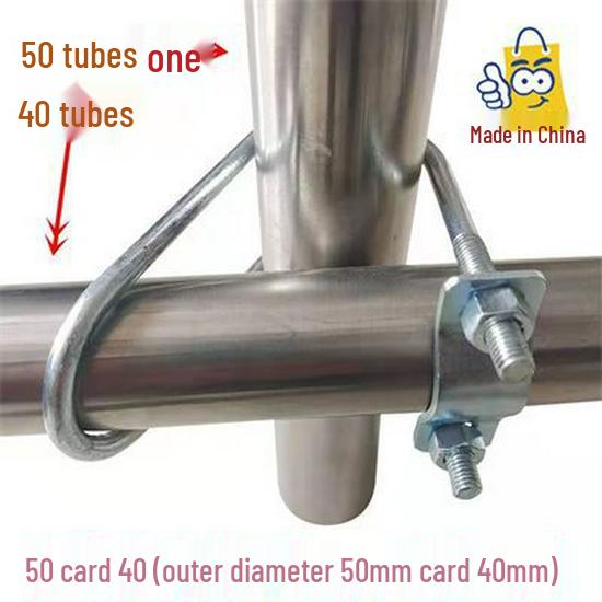 Double U-Bolt Galvanized Cross Pipe Clamp with Free Shipping