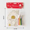 Christmas DIY Cartoon Wooden Easel: Creative Colorful Doodle Board Hanging Decoration