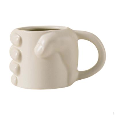 Fist Shaped Coffee Mug Ceramic 300ml Boyfriend Girlfriend Gift Simple Design Water Drinking